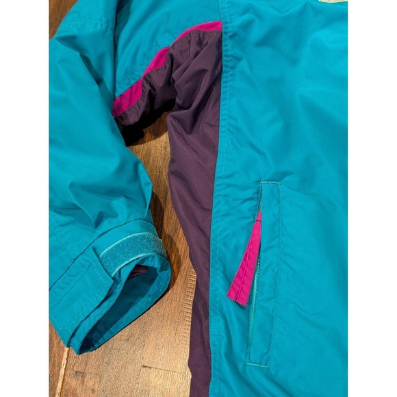 Vintage 90s Columbia Bugaboo 3-in-1 Interchange Ski Jacket Womens M Teal Purple - Picture 4 of 16
